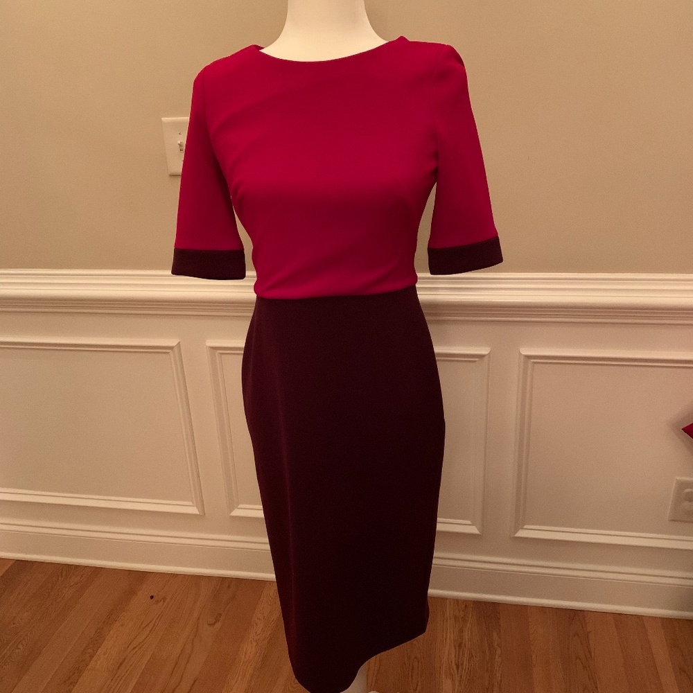 Maggy London Red and Maroon straight dress